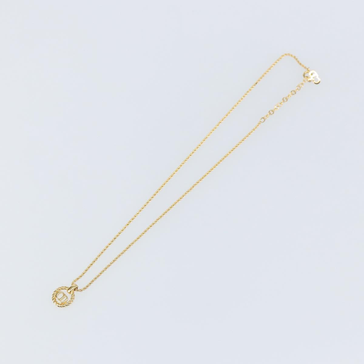 Christian Dior Necklace metal Gold Auth sw1691