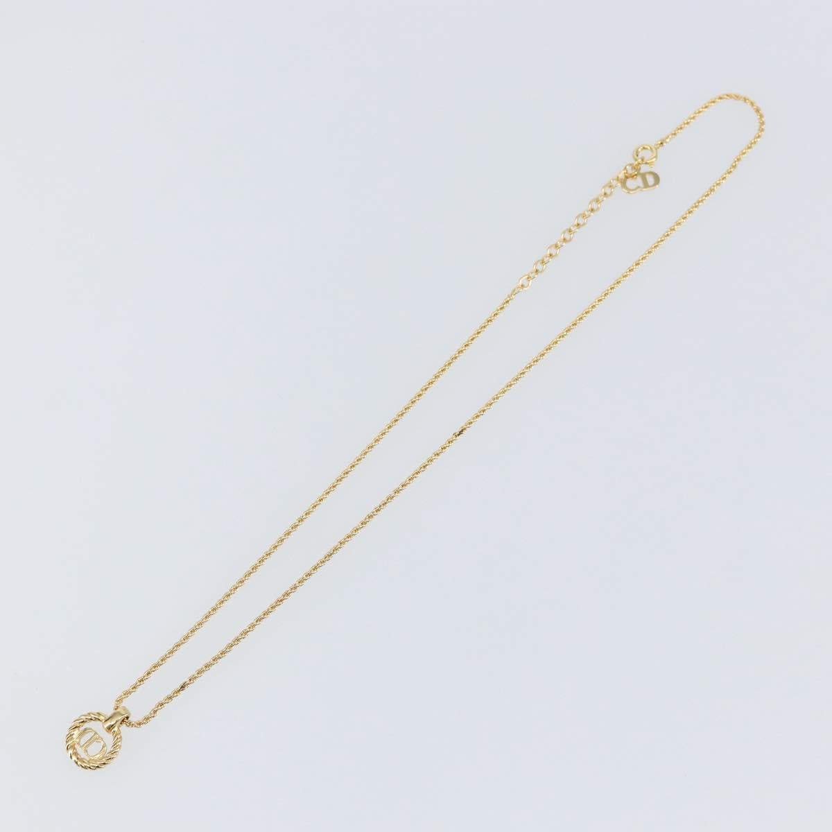 Christian Dior Necklace metal Gold Auth sw1691