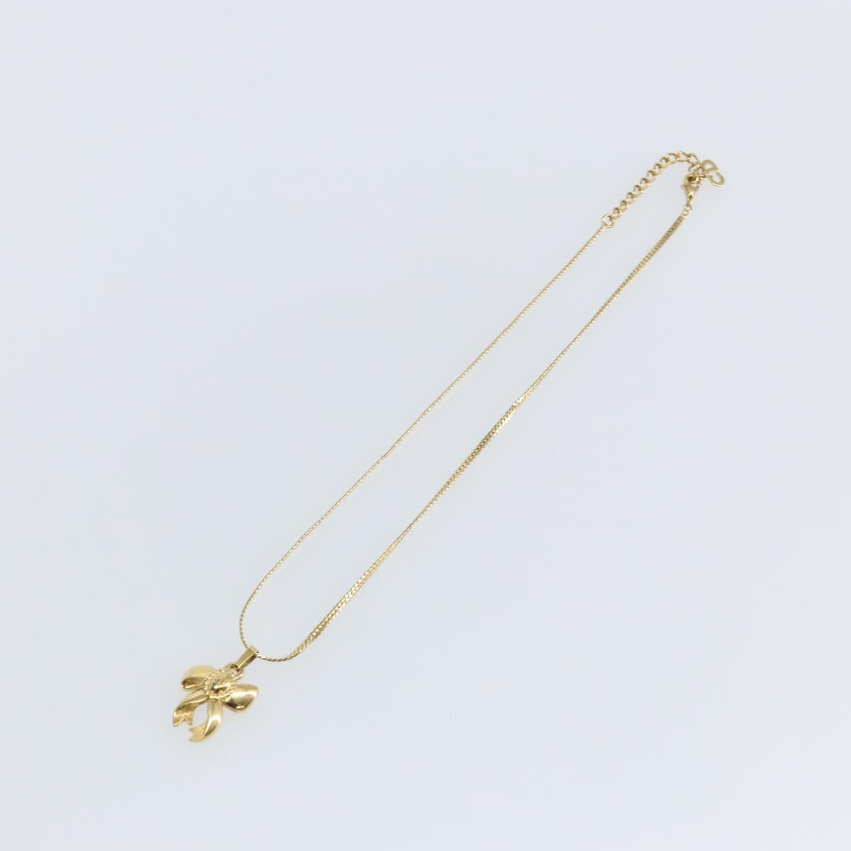 Christian Dior Necklace metal Gold Auth sw1692