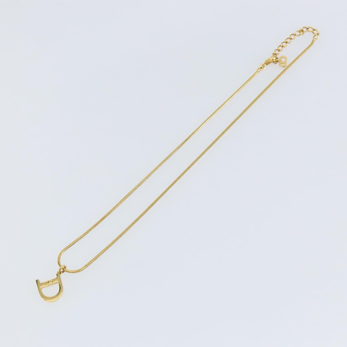 Christian Dior Necklace metal Gold Auth sw1693