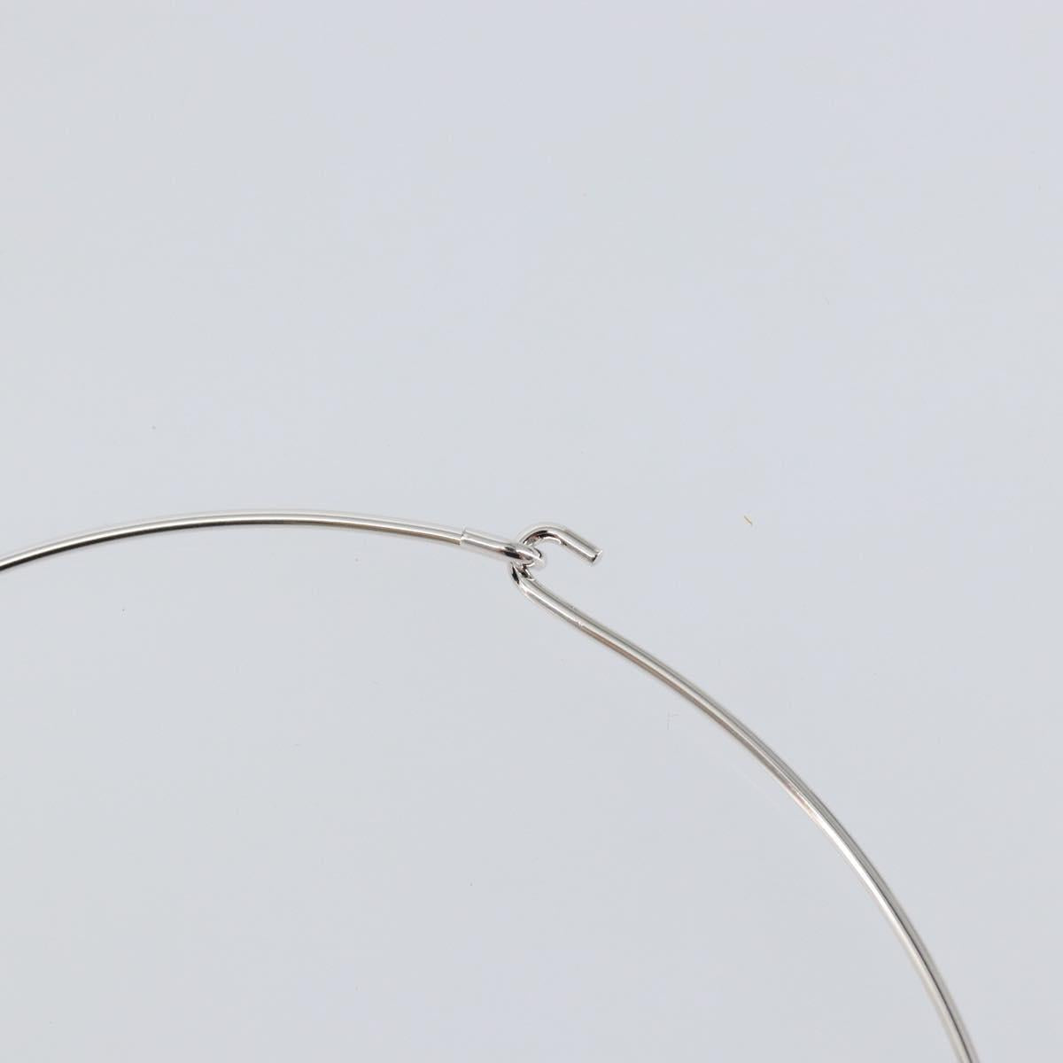 Christian Dior Choker metal Silver Auth sw1695