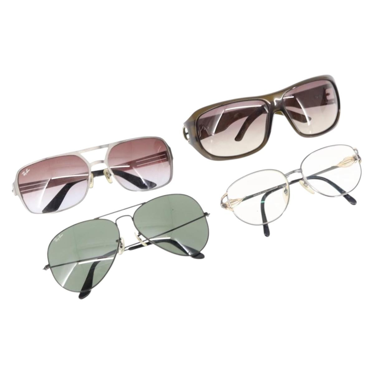 Ray-Ban Celine Gucci Sunglasses Plastic 4Set Black Auth sw1699