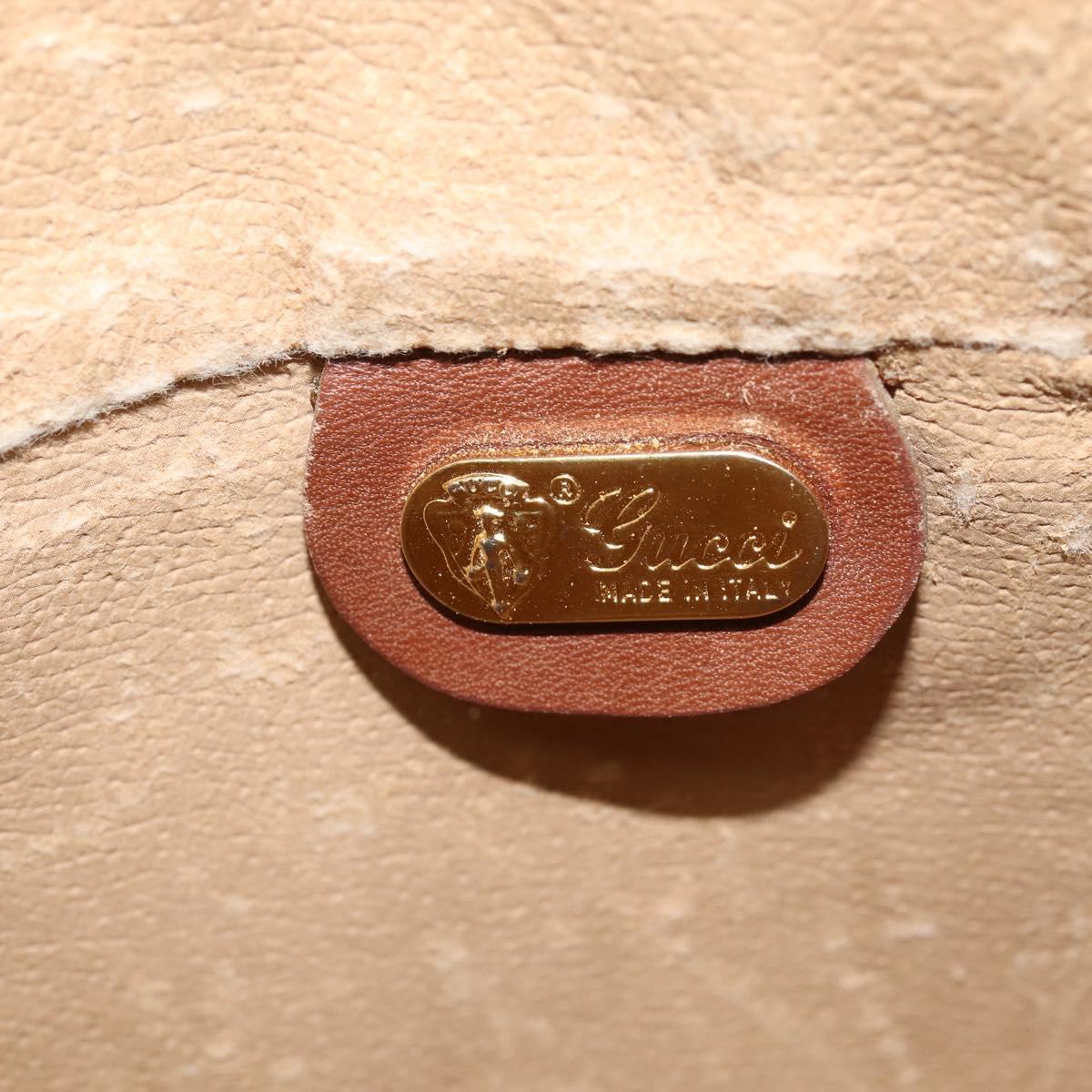 GUCCI Micro GG Supreme Shoulder Bag PVC Beige Gold 001 984 4001 Auth SW1700