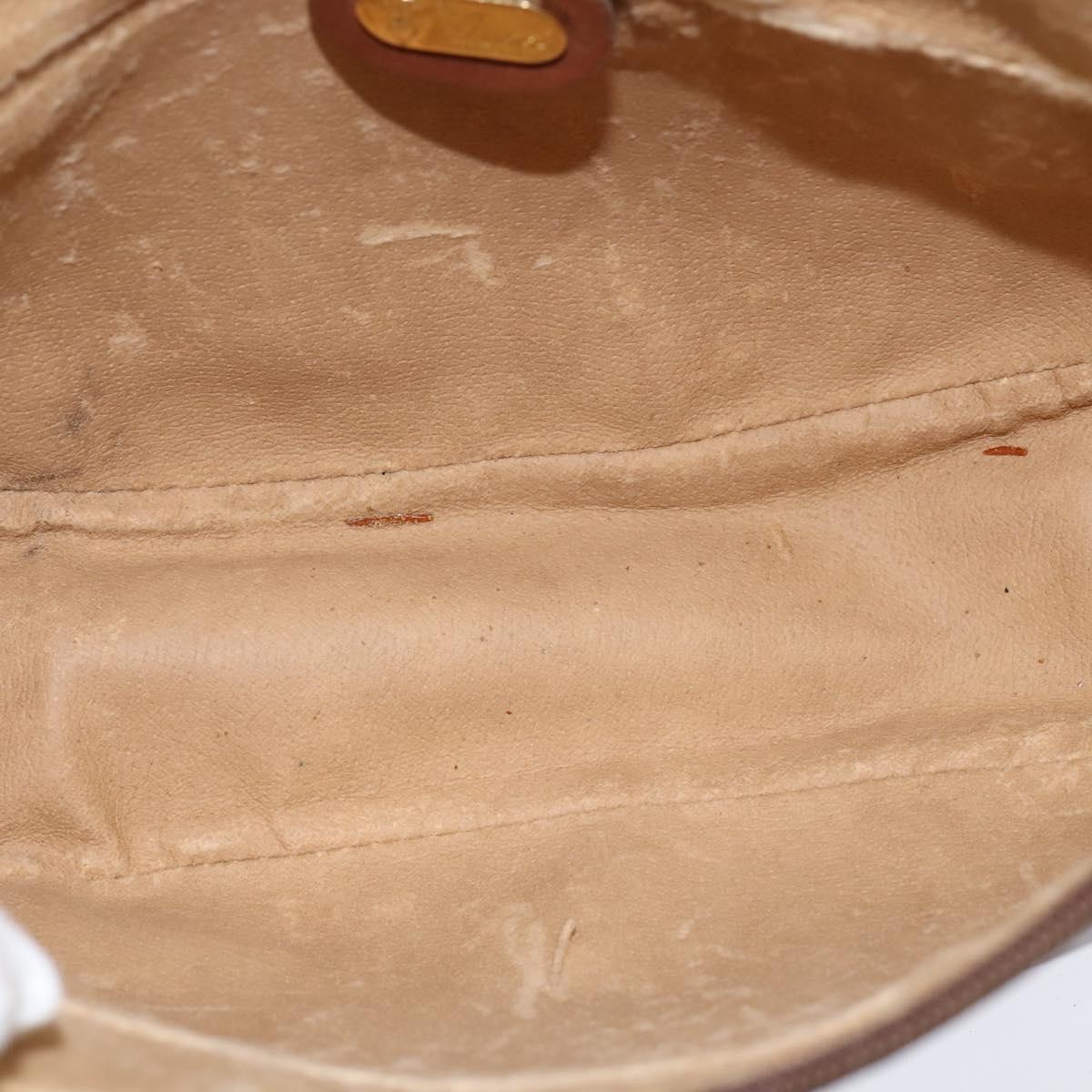 GUCCI Micro GG Supreme Shoulder Bag PVC Beige Gold 001 984 4001 Auth SW1700