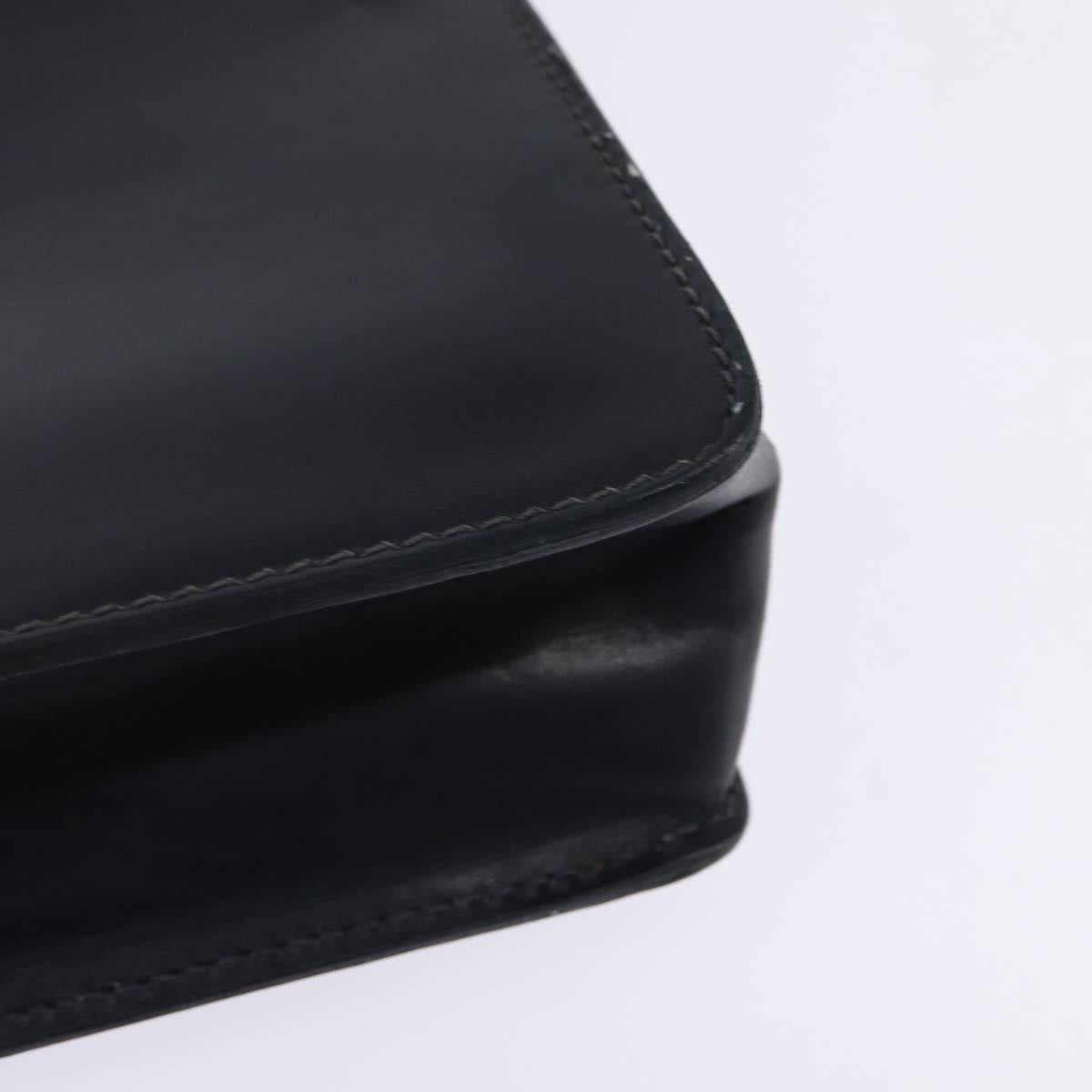 GUCCI Bamboo Sherry Line Hand Bag Leather Navy Red gold Auth SW1701