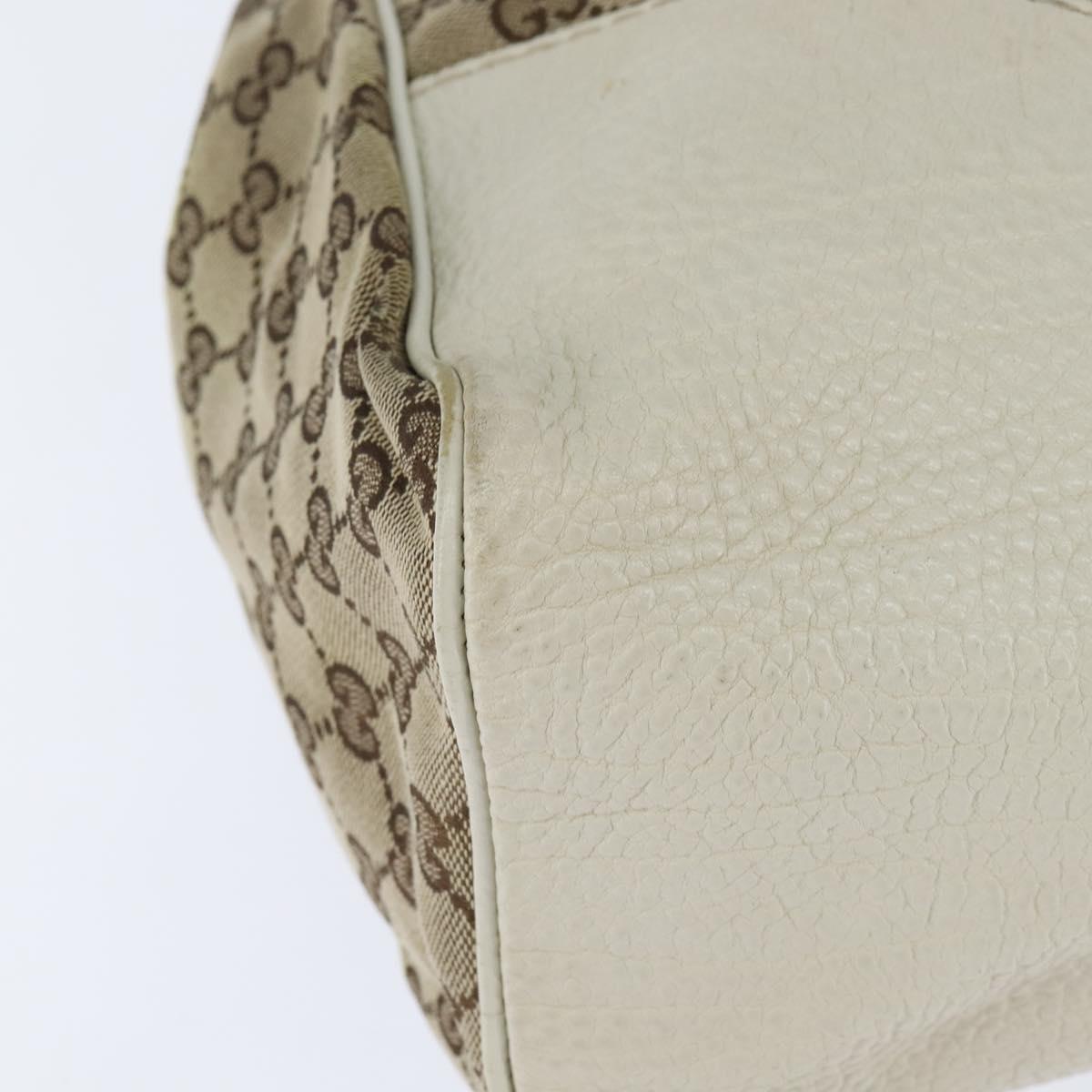 GUCCI GG Canvas Tote Bag Beige Gold 223972 Auth SW1704