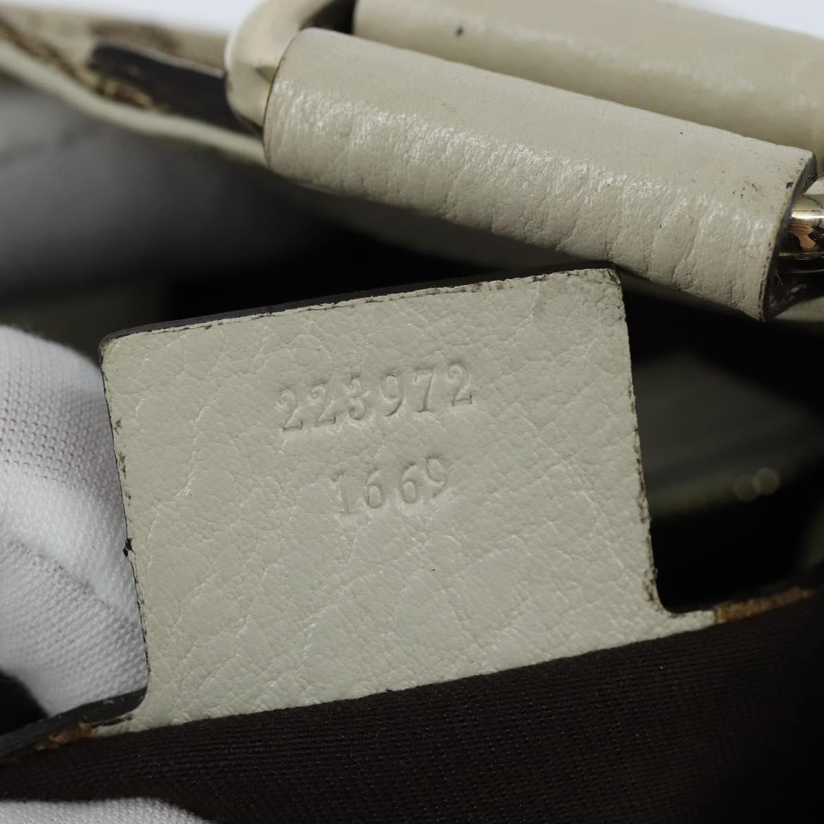 GUCCI GG Canvas Tote Bag Beige Gold 223972 Auth SW1704