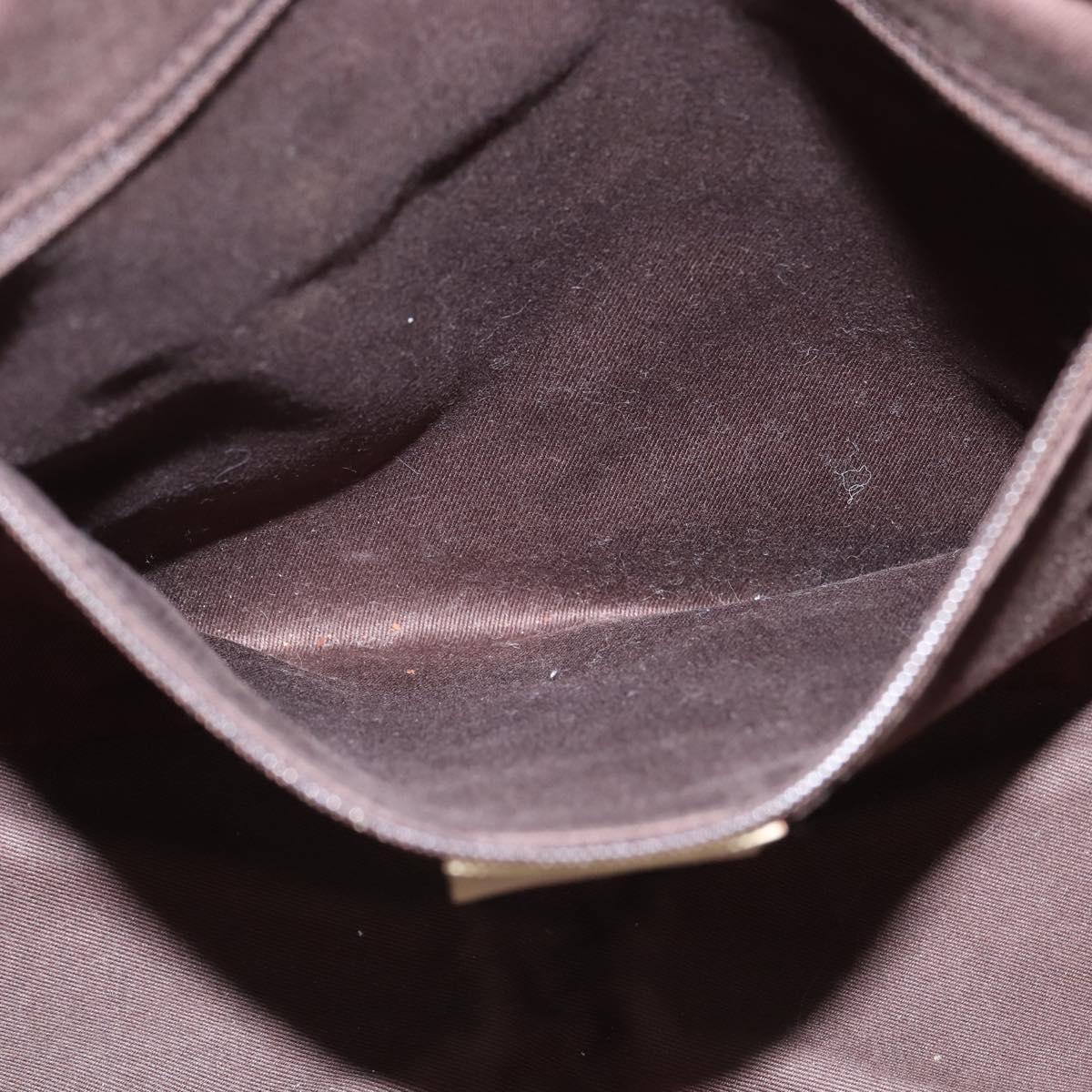 GUCCI GG Canvas Tote Bag Beige Silver 113017 Auth SW1705