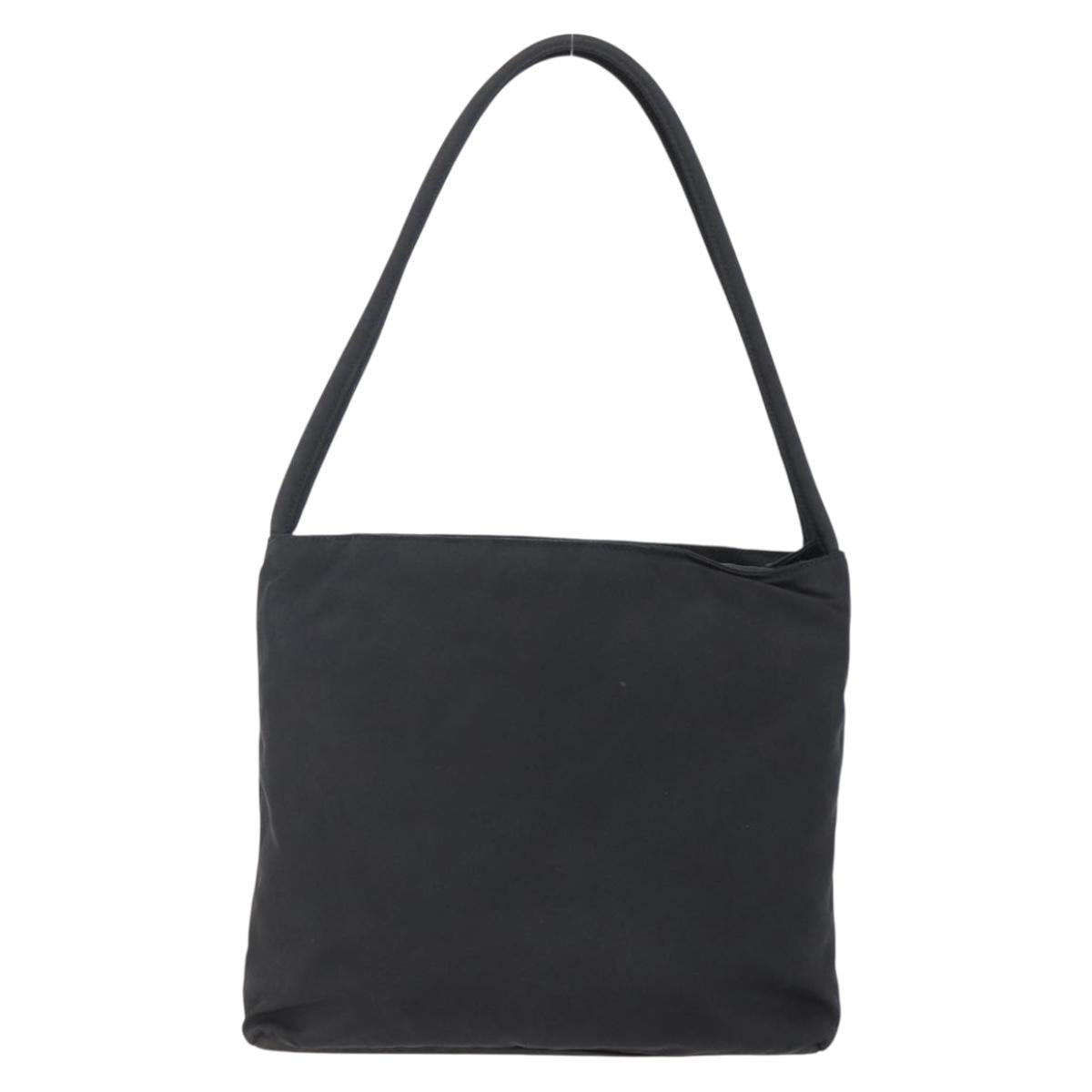 PRADA Tote Bag Nylon Black Silver Auth SW1710