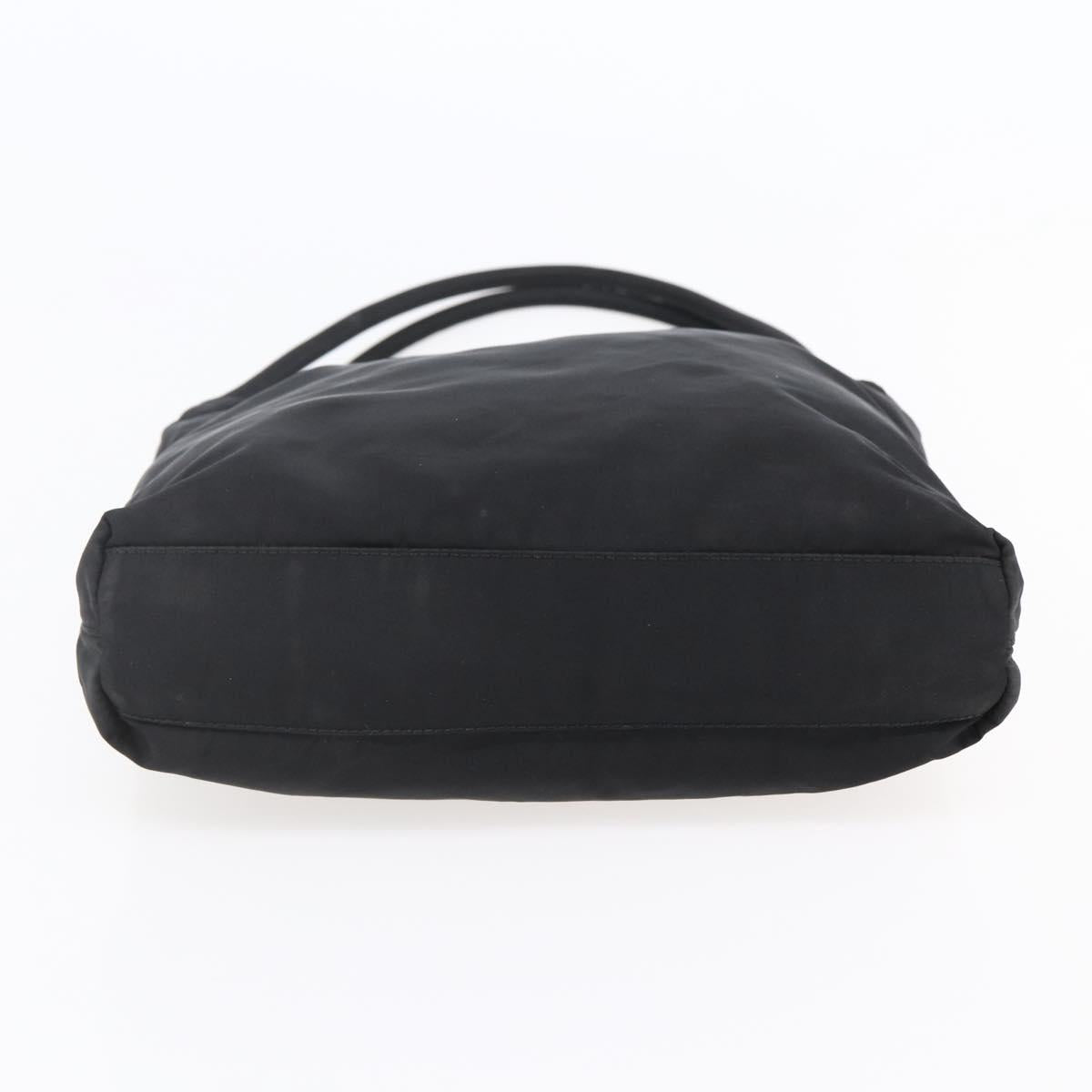 PRADA Tote Bag Nylon Black Silver Auth SW1710