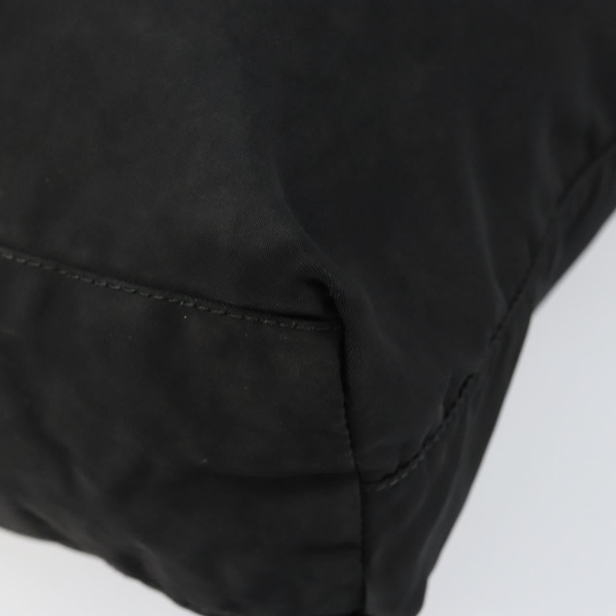 PRADA Shoulder Bag Nylon Black Silver Auth SW1711