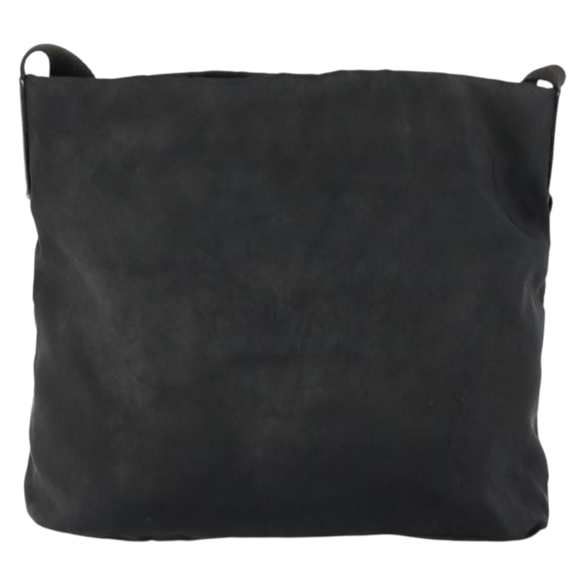 PRADA Shoulder Bag Nylon Black Silver Auth SW1711