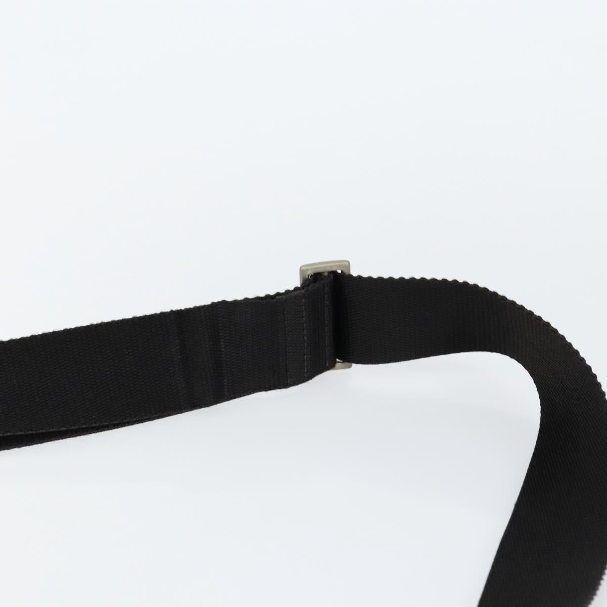 PRADA Shoulder Bag Nylon Black Silver Auth SW1711