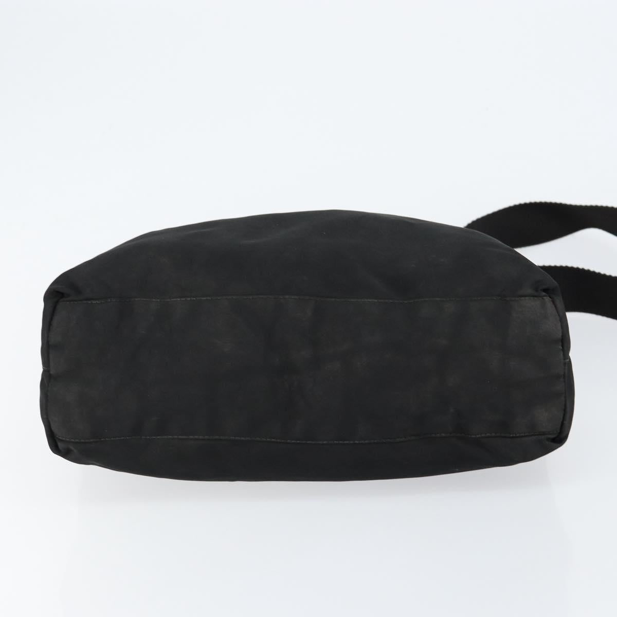 PRADA Shoulder Bag Nylon Black Silver Auth SW1711