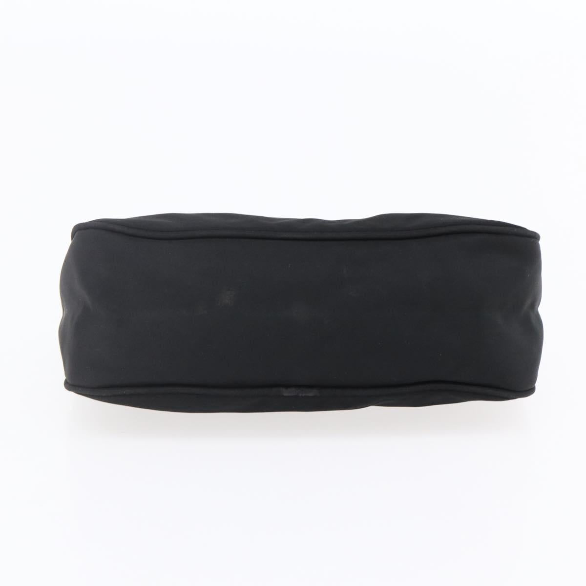 PRADA Accessory Pouch Nylon Black Silver Auth SW1714
