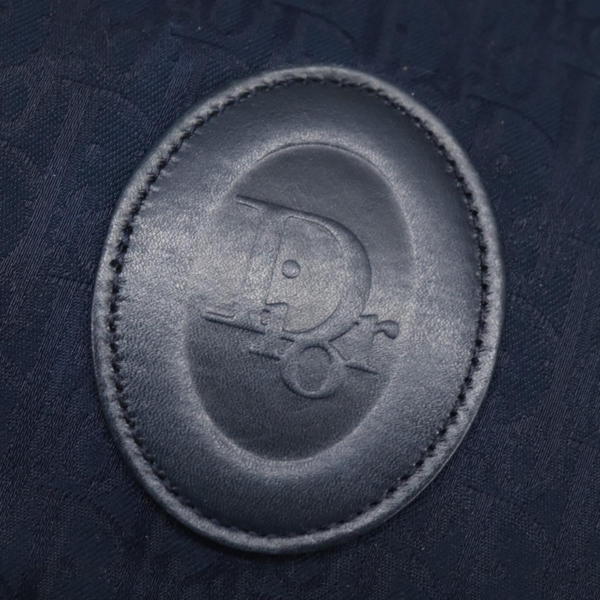 Christian Dior Trotter Canvas Shoulder Bag Navy Auth SW1716