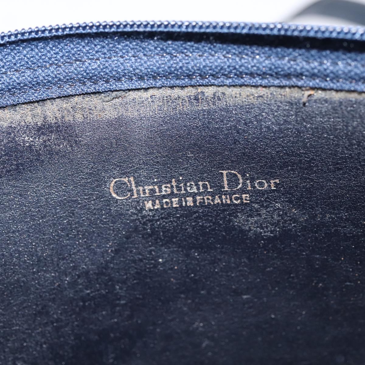 Christian Dior Trotter Canvas Shoulder Bag Navy Auth SW1716