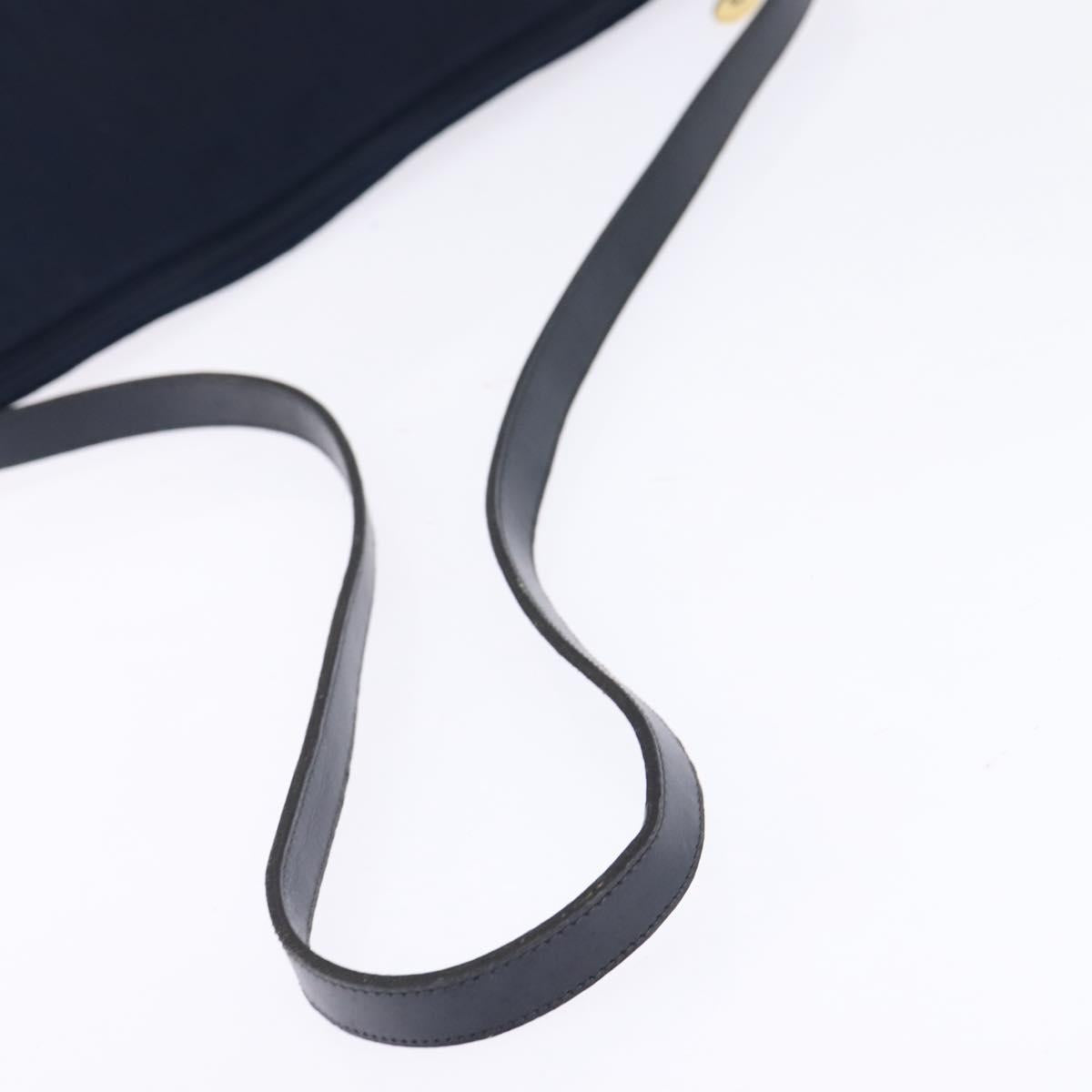 Christian Dior Trotter Canvas Shoulder Bag Navy Auth SW1716