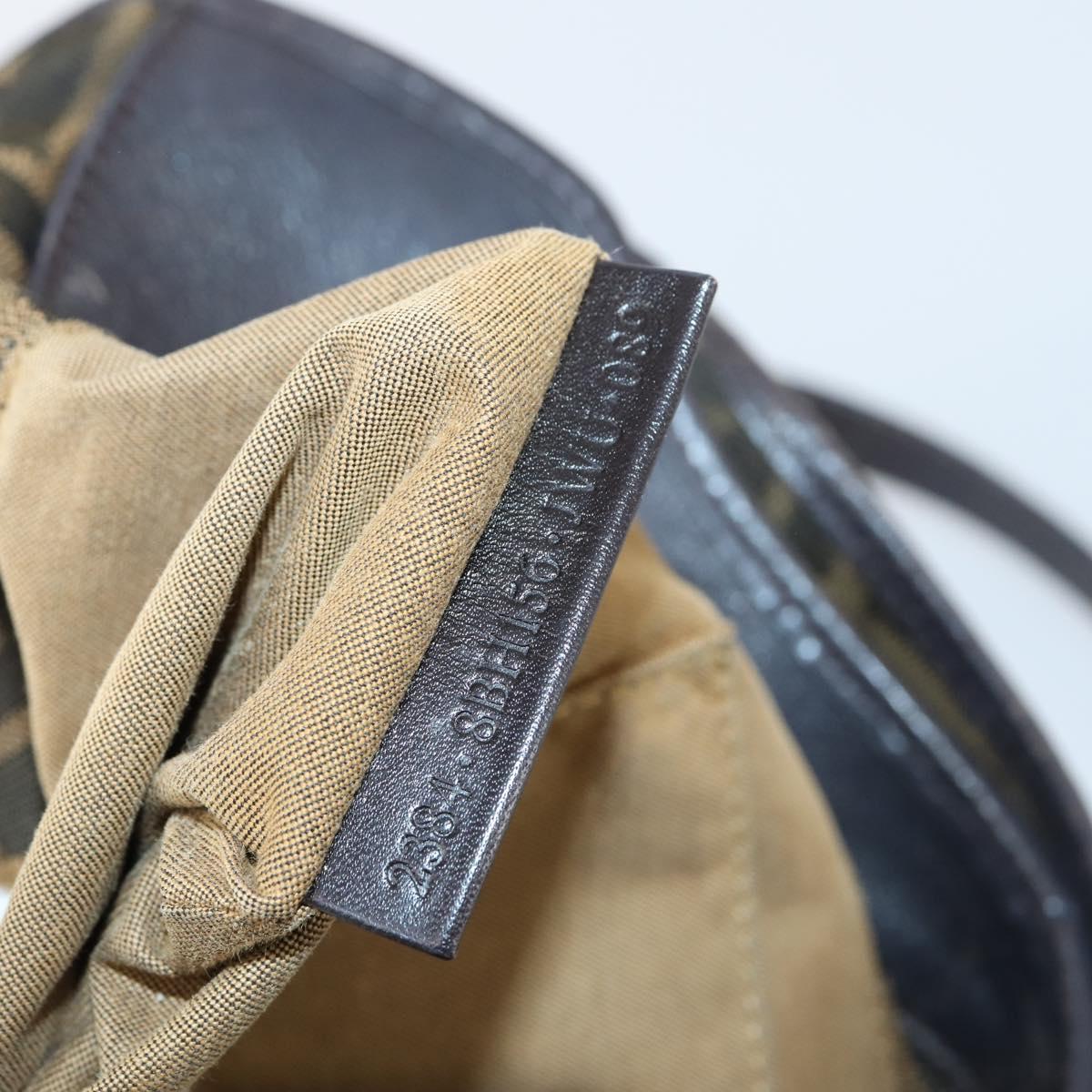 FENDI Zucca Canvas Tote Bag PVC Black Brown gold Auth SW1722