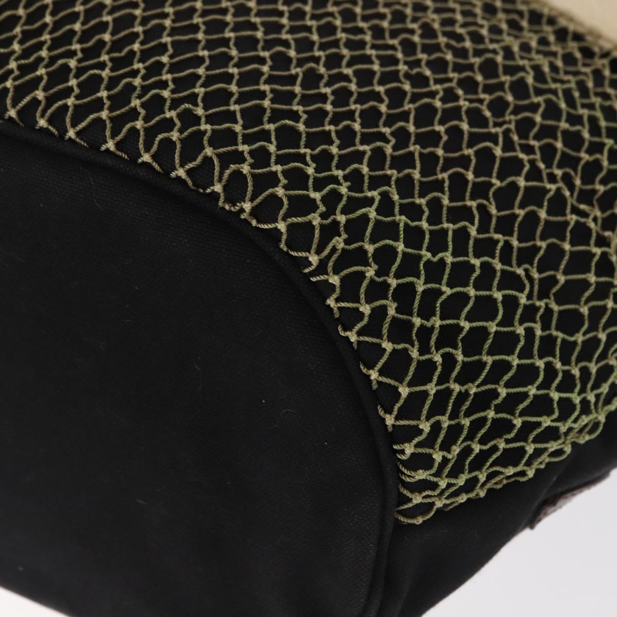 CHANEL Bysy Line Tote Bag Canvas Black CC Auth SW1726