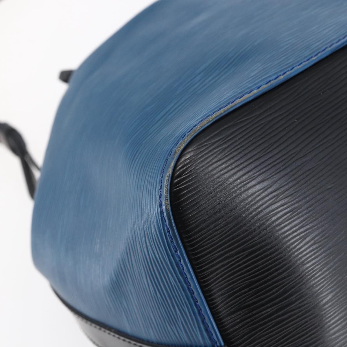 LOUIS VUITTON Epi Petit Noe Shoulder Bag By Color Black Blue M44152 Auth SW1729