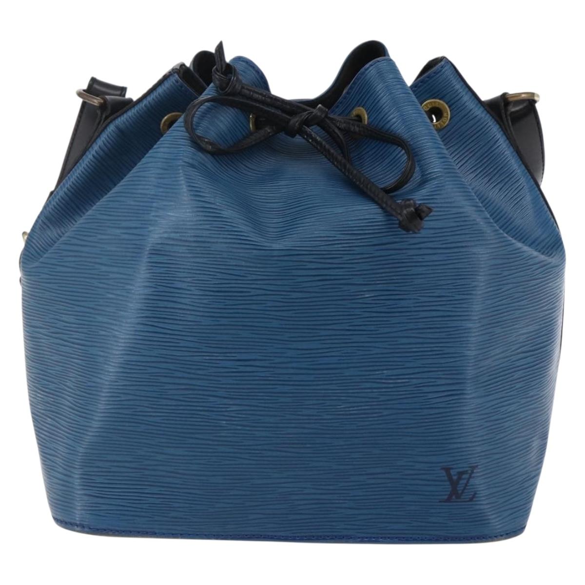 LOUIS VUITTON Epi Petit Noe Shoulder Bag By Color Black Blue M44152 Auth SW1729