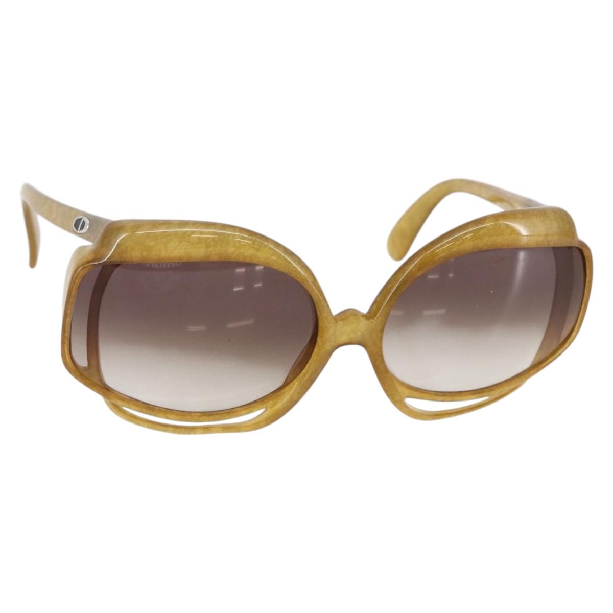 Christian Dior Sunglasses plastic Beige Auth SW1740