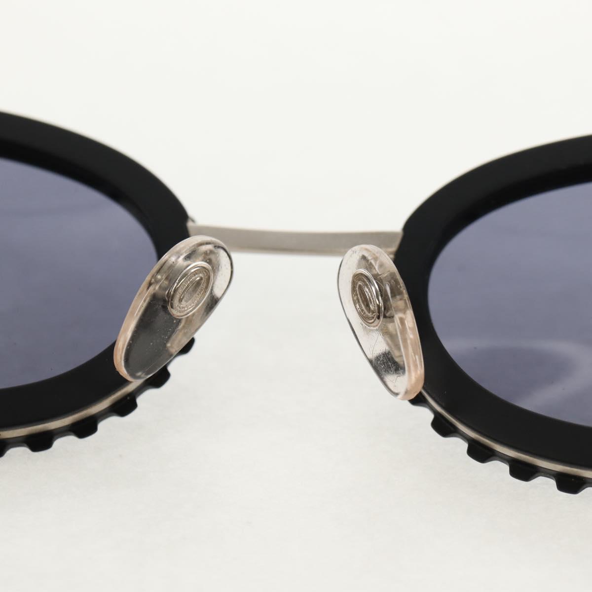 CHANEL 31 RUE CAMBON Sunglasses Metal Silver Black 10506 90405 CC Auth SW1746V