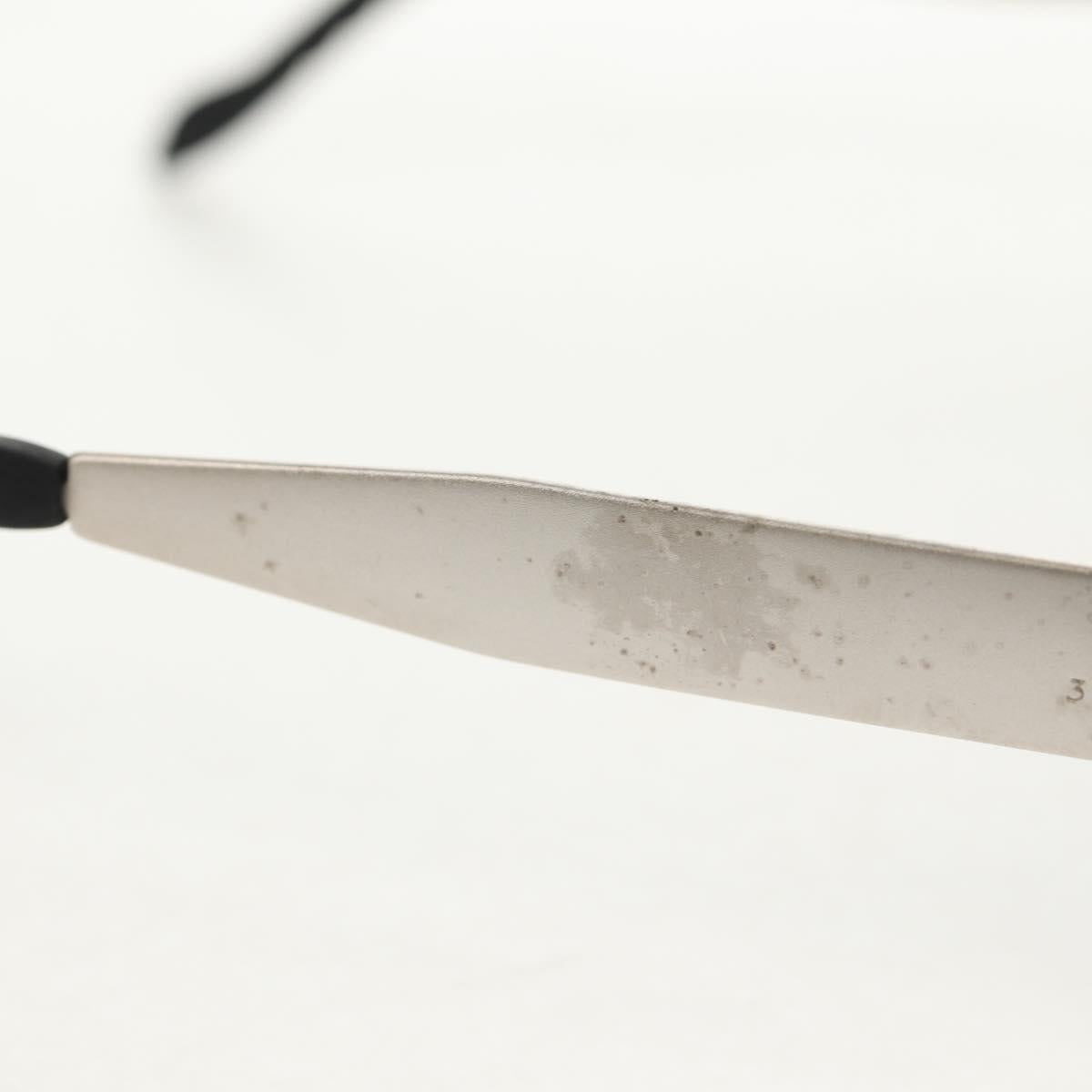 CHANEL 31 RUE CAMBON Sunglasses Metal Silver Black 10506 90405 CC Auth SW1746V