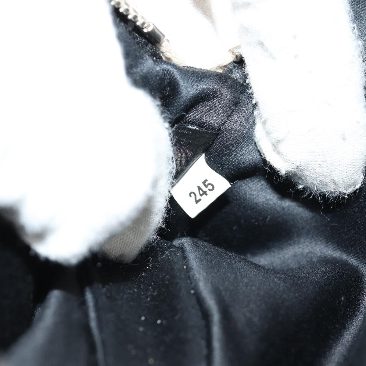 Miu Miu Shoulder Bag Leather Beige Silver Auth SW1747V