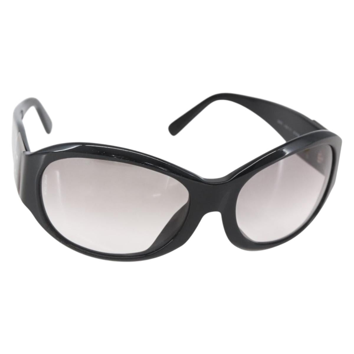 CHANEL Sunglasses plastic Black CC Auth SW1749