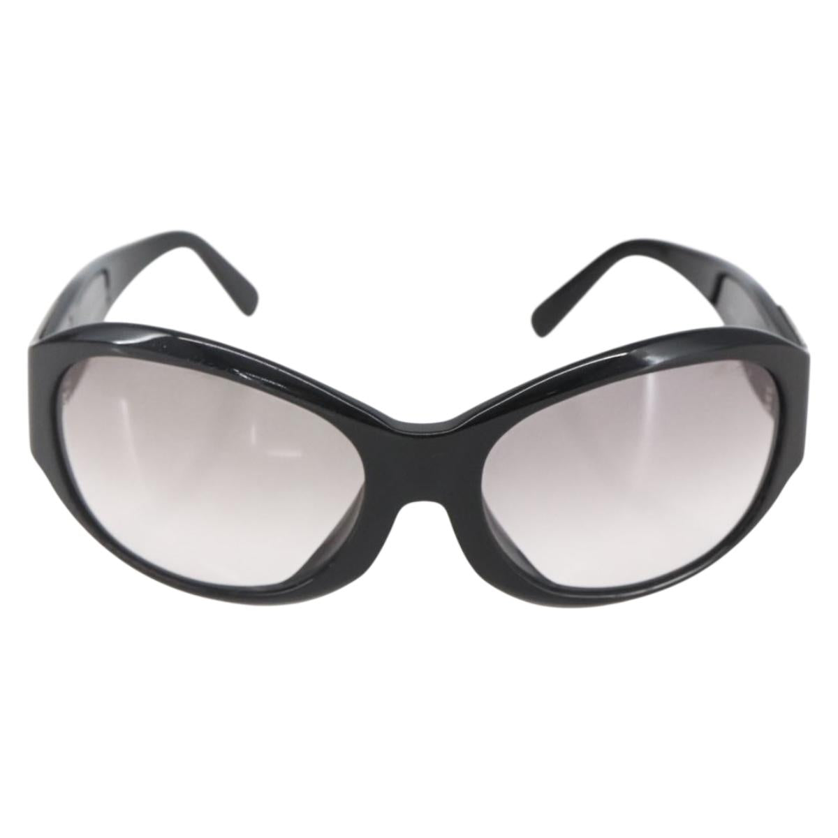 CHANEL Sunglasses plastic Black CC Auth SW1749