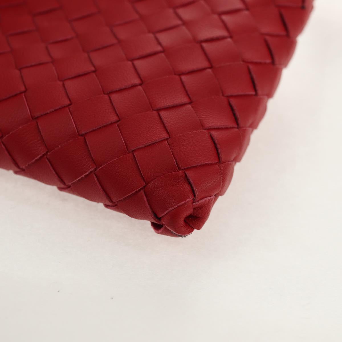 BOTTEGA VENETA INTRECCIATO Wallet Leather Red Auth SW1753V