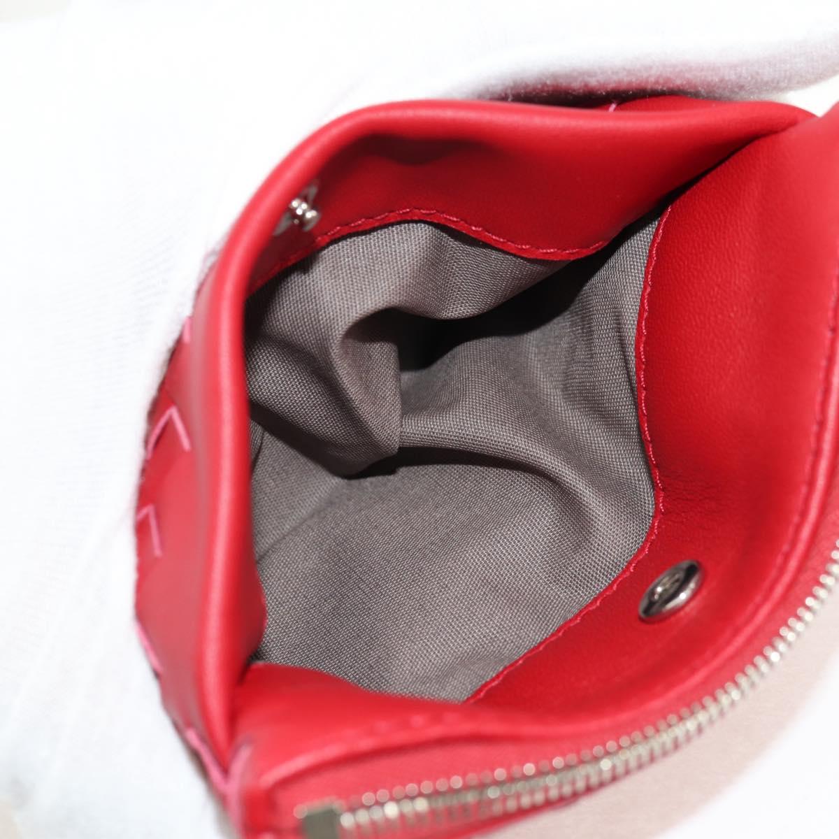 BOTTEGA VENETA INTRECCIATO Wallet Leather Red Auth SW1753V