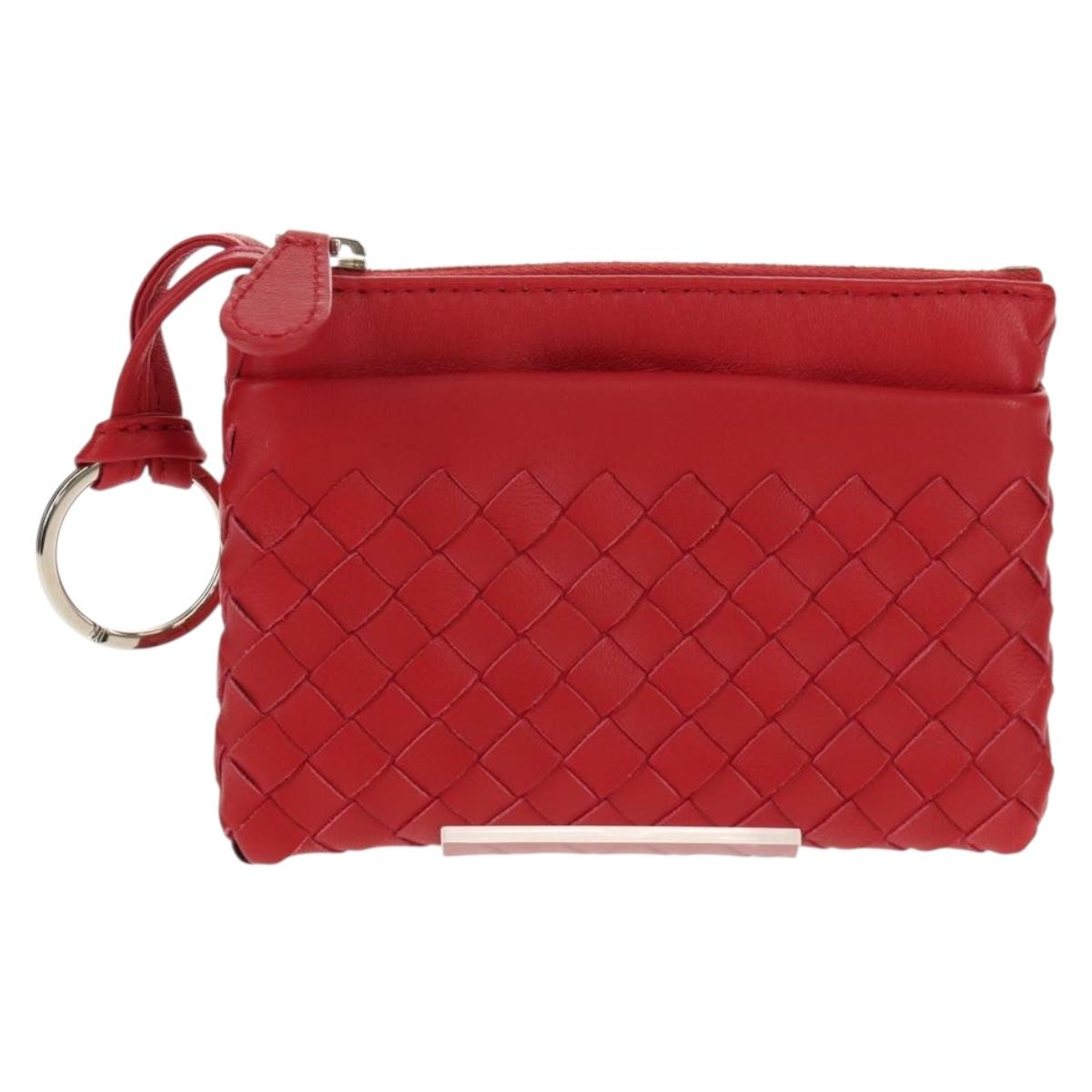 BOTTEGA VENETA INTRECCIATO Wallet Leather Red Auth SW1753V