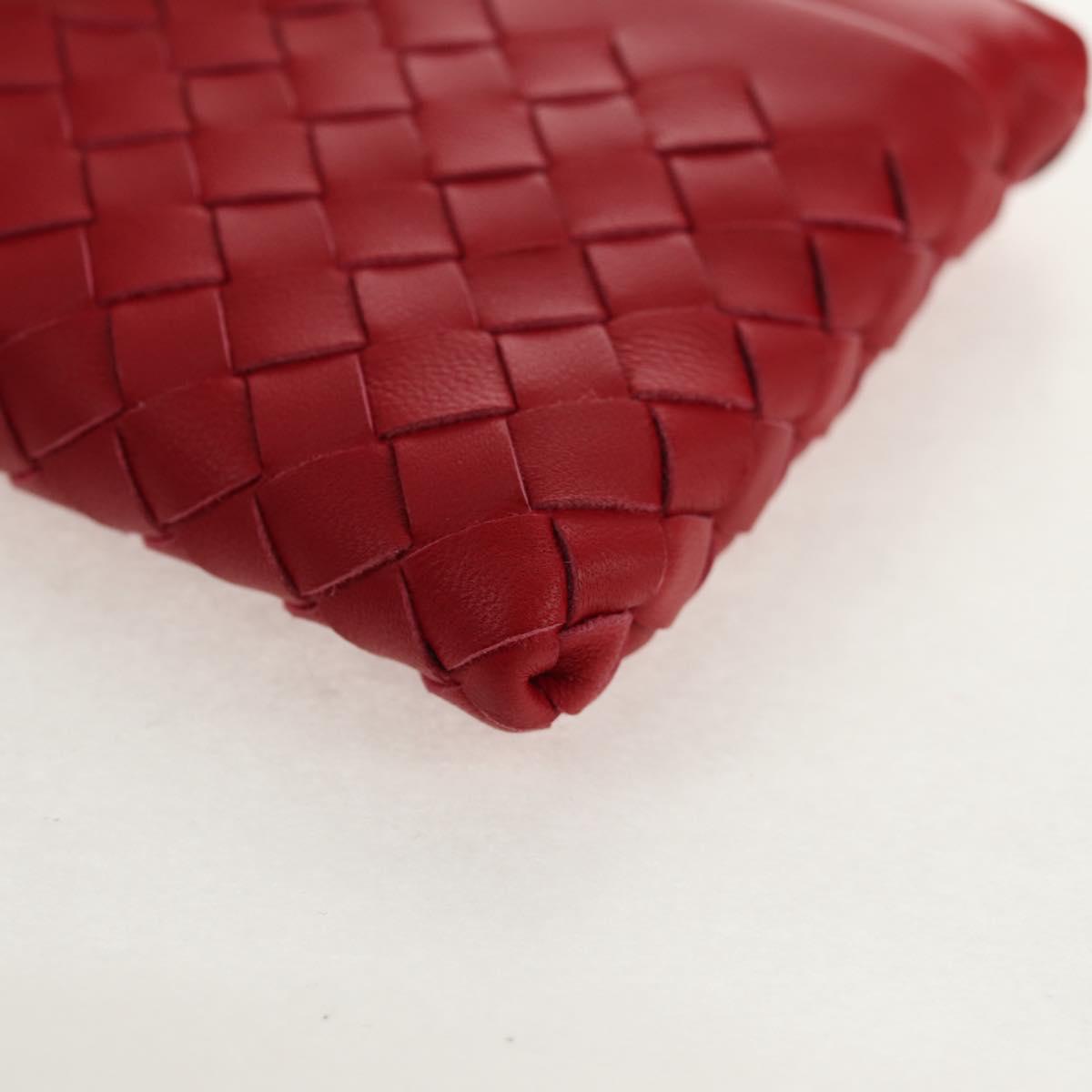 BOTTEGA VENETA INTRECCIATO Wallet Leather Red Auth SW1753V