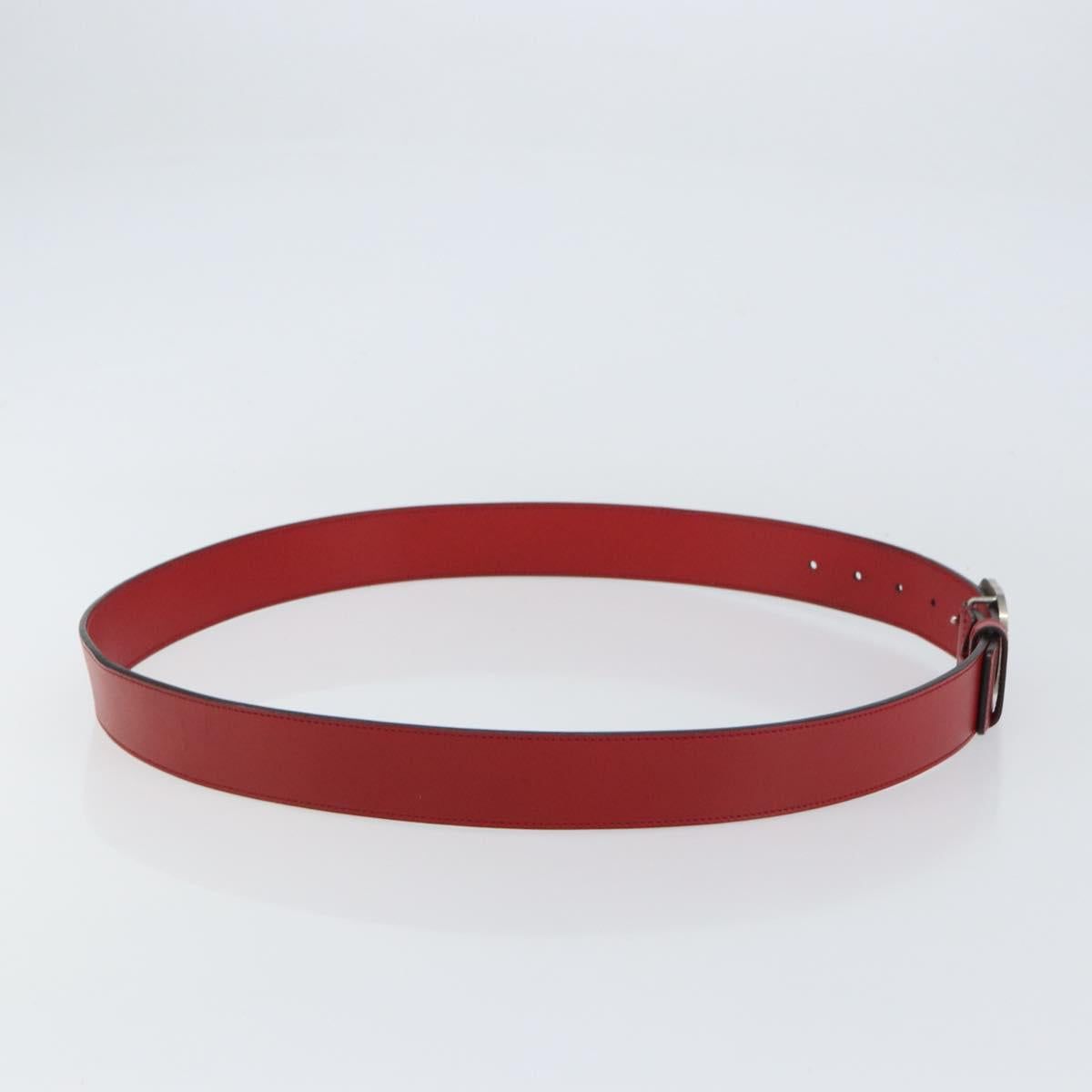 GUCCI Belt Leather 46.1"" Red 105 42 493075 Auth SW1756