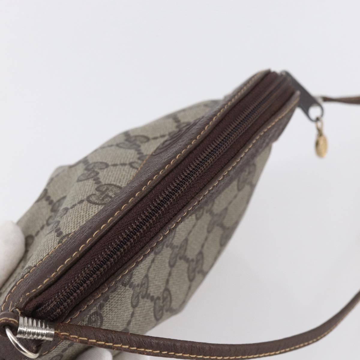 GUCCI GG Supreme Shoulder Bag PVC Beige Gold 40 02 023 Auth SW1760