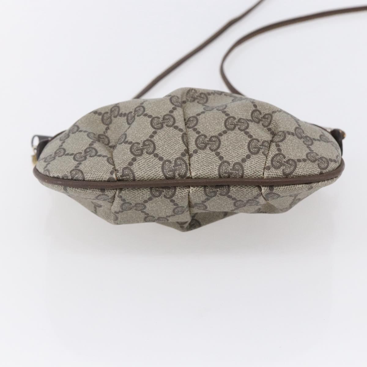 GUCCI GG Supreme Shoulder Bag PVC Beige Gold 40 02 023 Auth SW1760