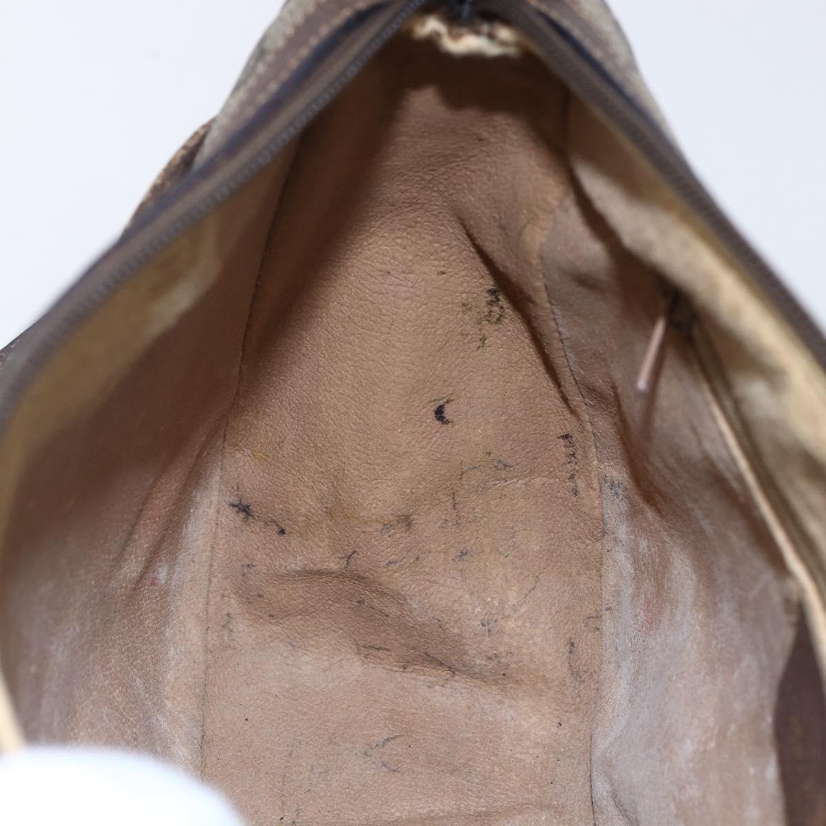 GUCCI GG Supreme Web Sherry Line Bag PVC Beige Gold Red 89 02 032 Auth SW1762