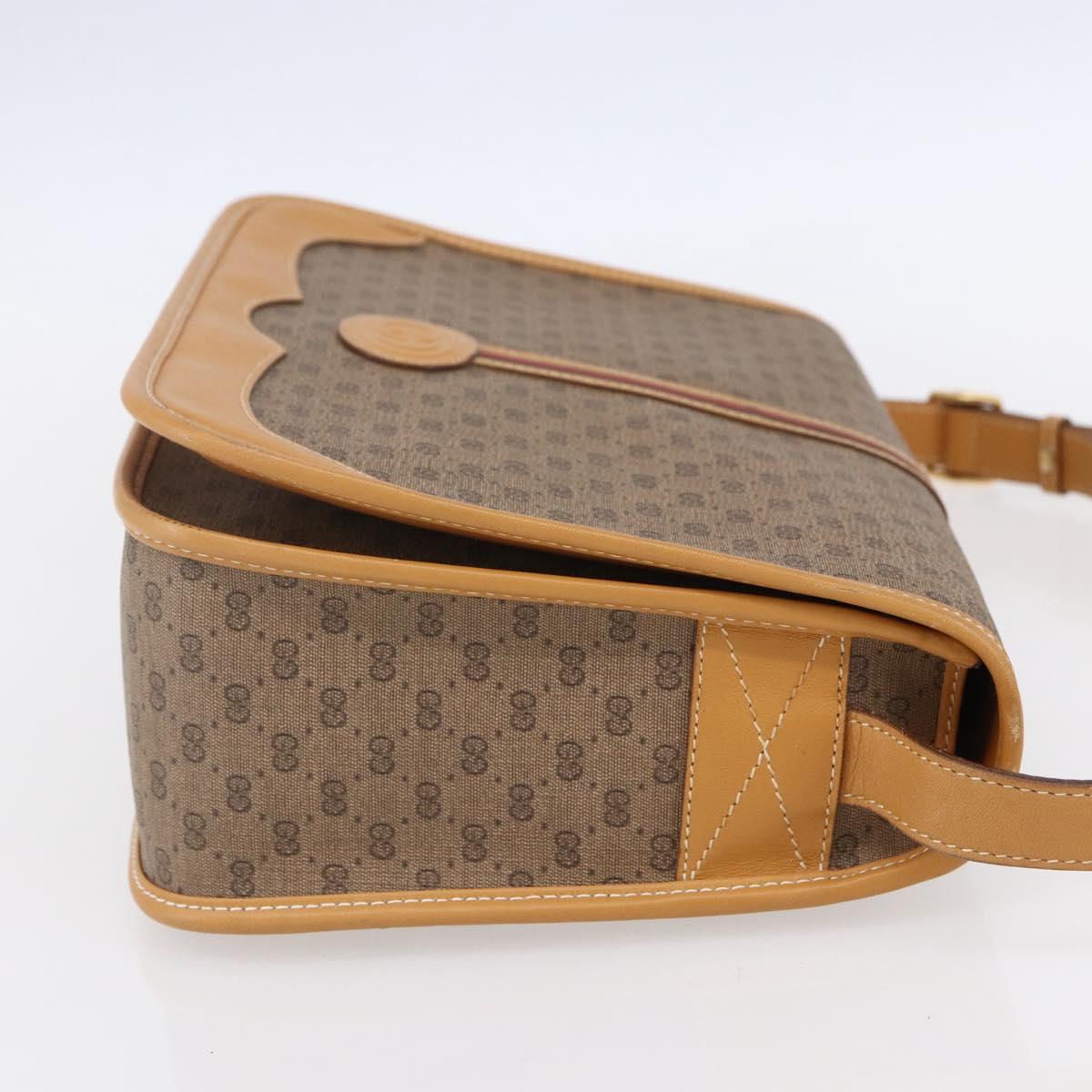 GUCCI Micro GG Supreme Shoulder Bag PVC Beige Gold 001 104 0551 Auth SW1765