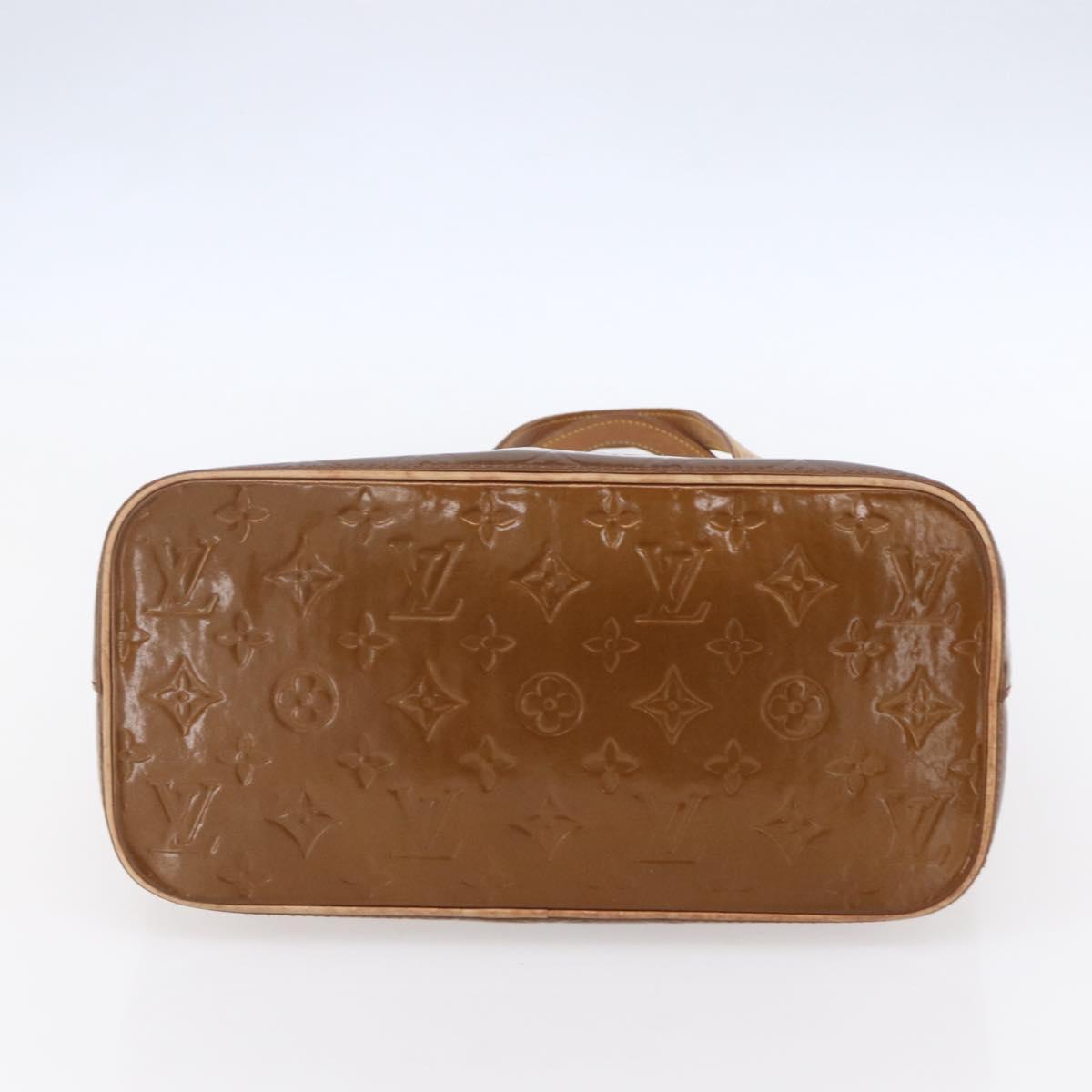 LOUIS VUITTON Monogram Vernis Houston Hand Bag Bronze M91122 LV Auth SW1772