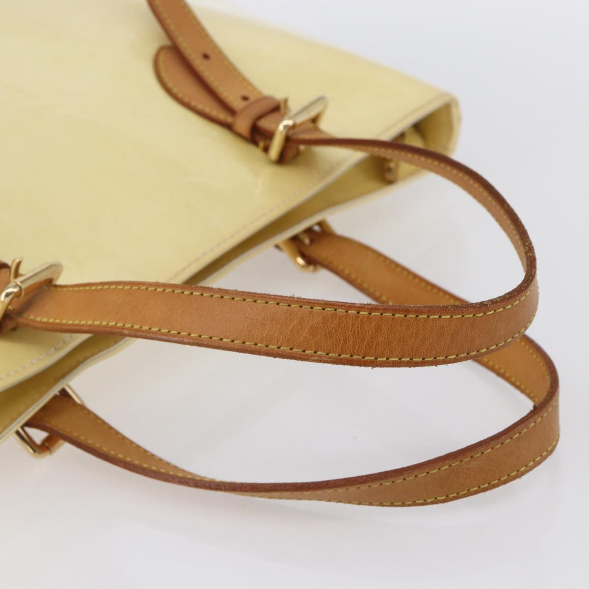 LOUIS VUITTON Monogram Vernis Brentwood Shoulder Bag Perle M91512 LV Auth SW1773