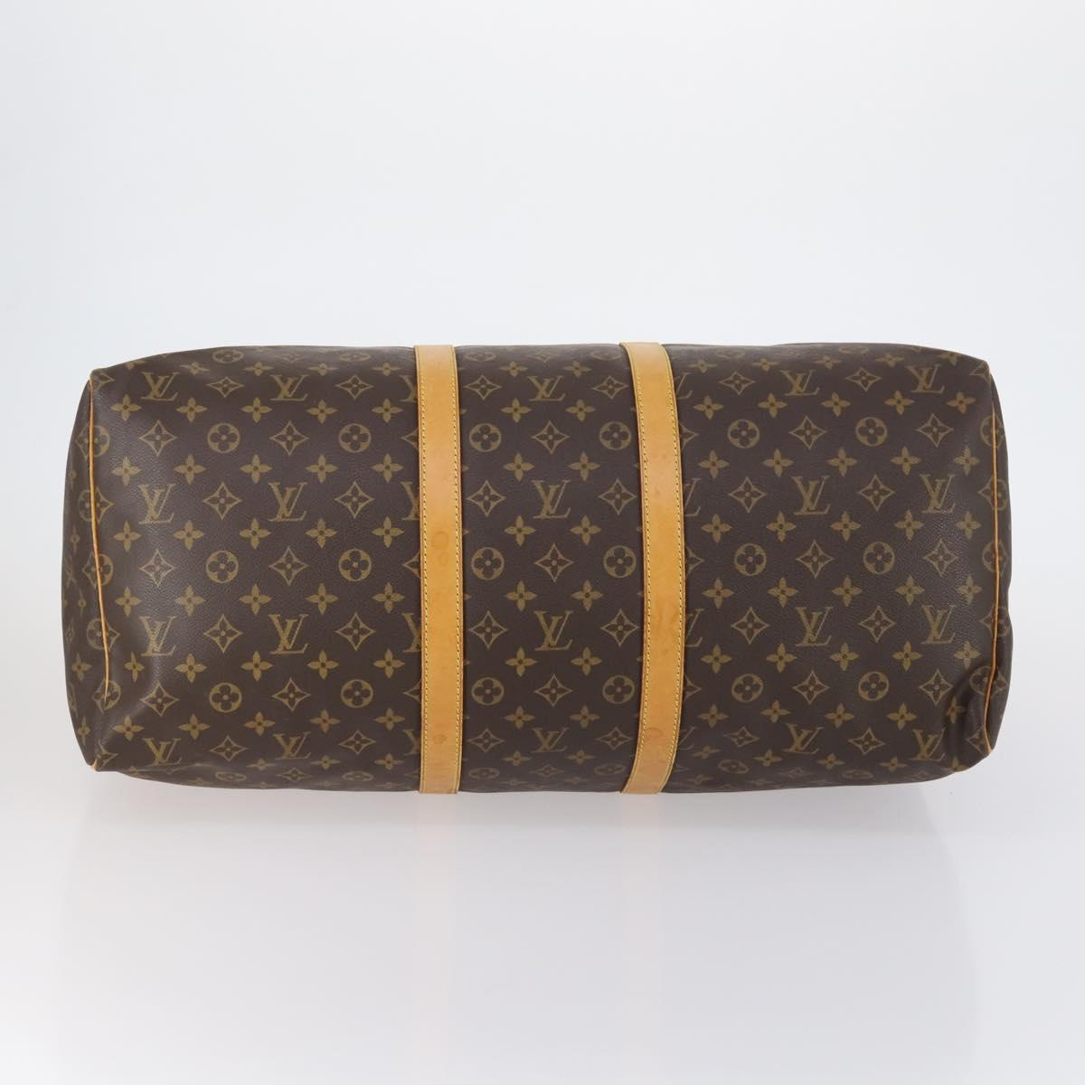 LOUIS VUITTON Monogram Keepall 55 Boston Bag M41424 LV Auth SW1778