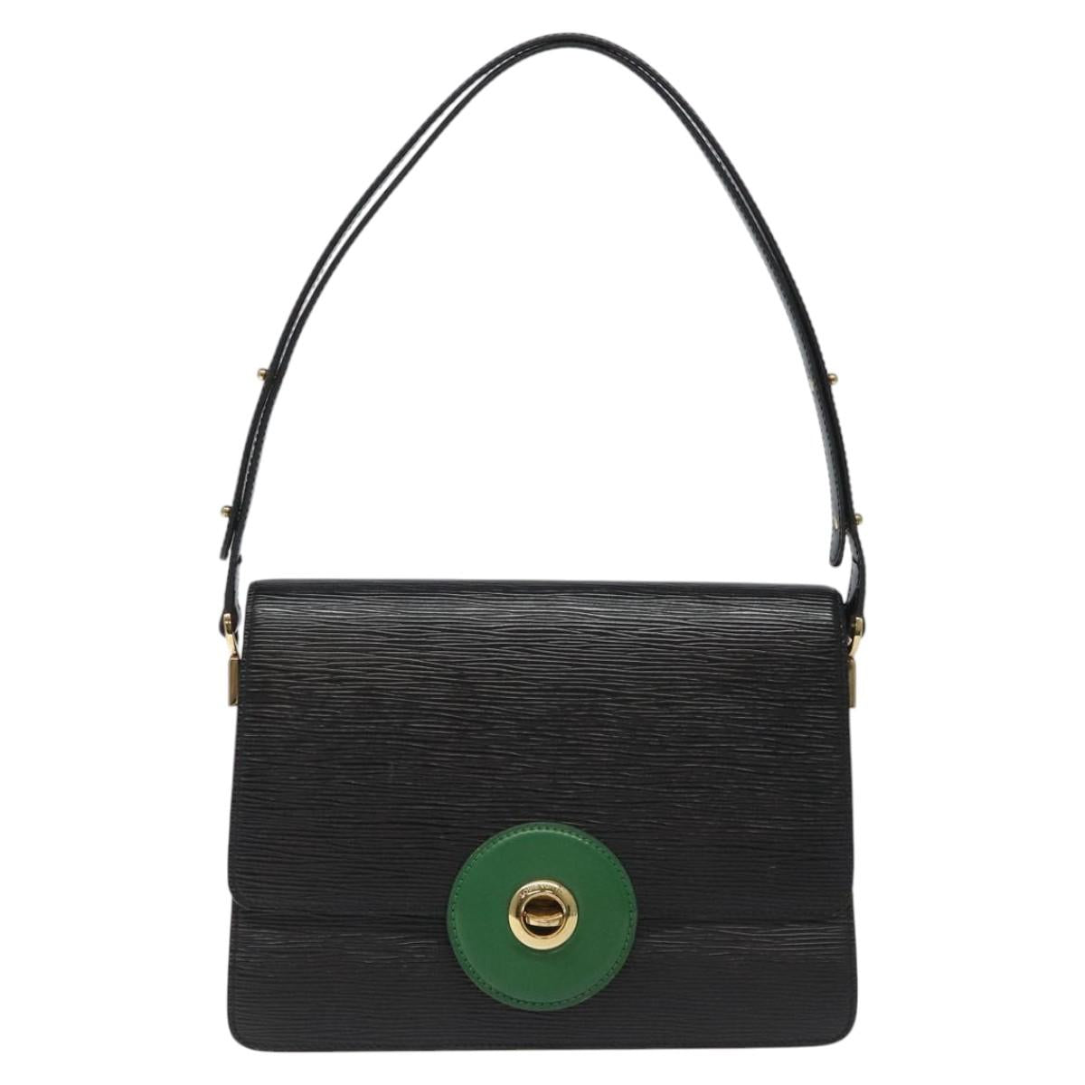 LOUIS VUITTON Epi Free Run Shoulder Bag Green Black M52414 LV Auth sw178