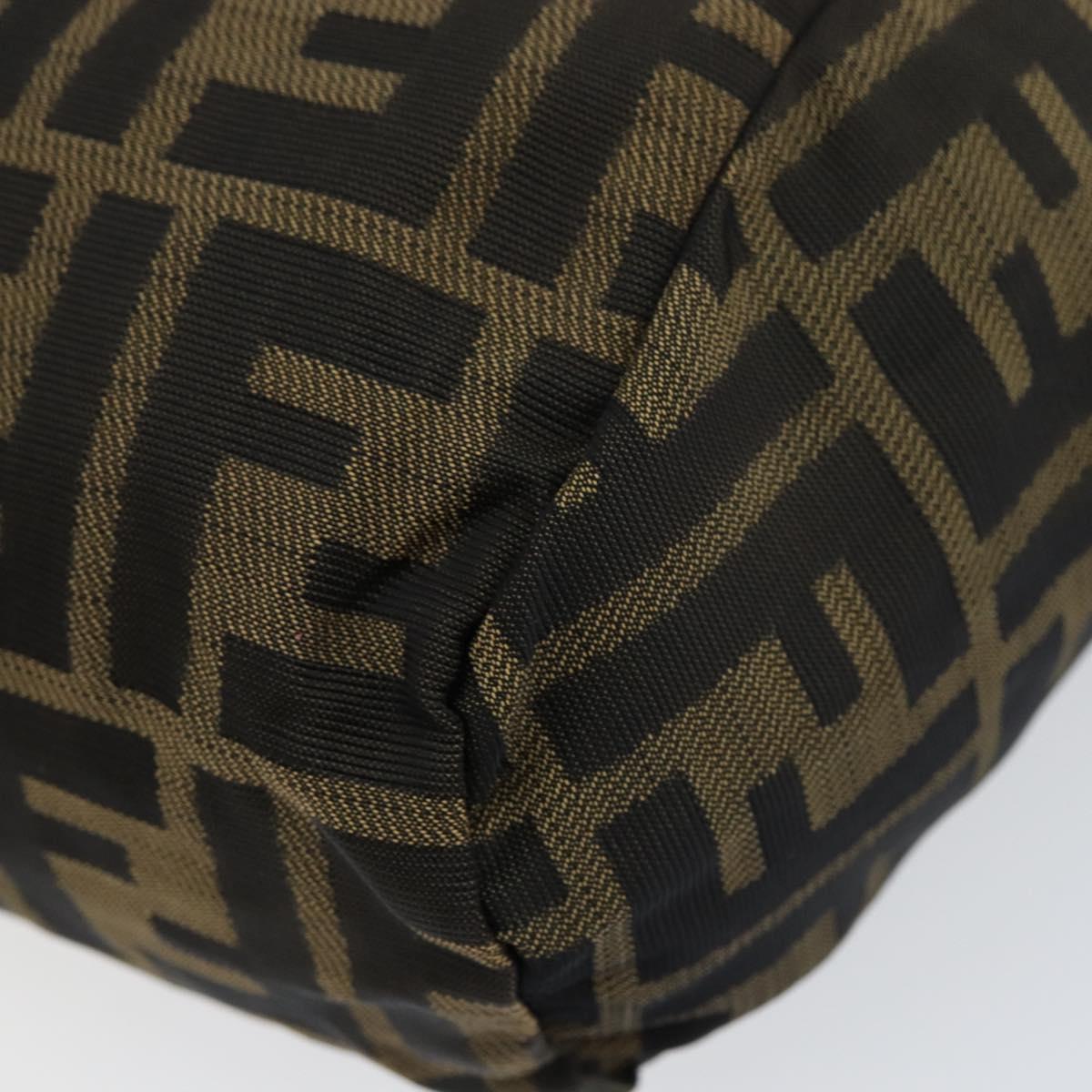 FENDI Zucca Canvas Clutch Bag Black Brown Auth SW1796