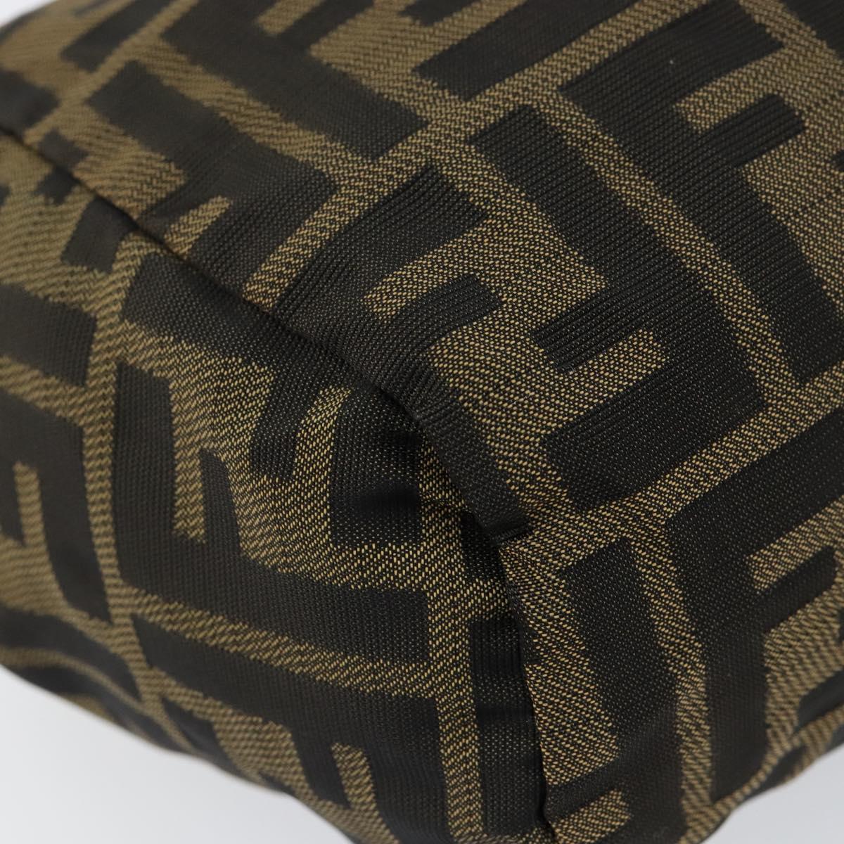 FENDI Zucca Canvas Clutch Bag Black Brown Auth SW1796