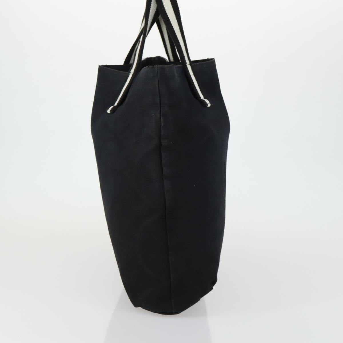 GUCCI GG Canvas Sherry Line Hand Bag Black 123439 Auth SW1801