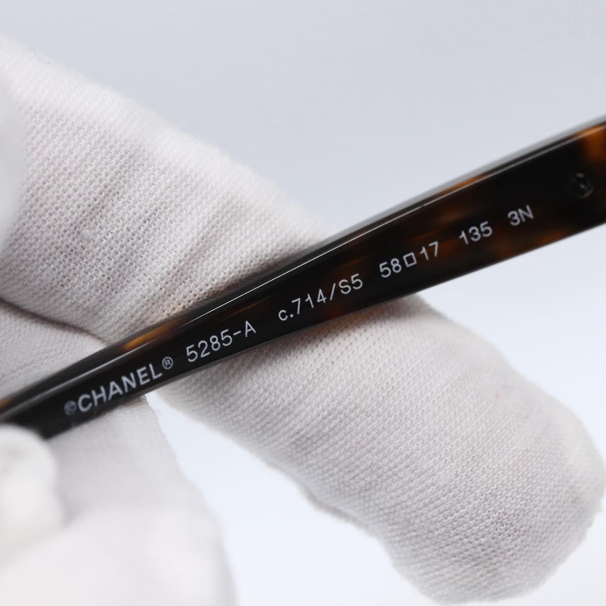 CHANEL Sunglasses plastic Brown CC Auth SW1807