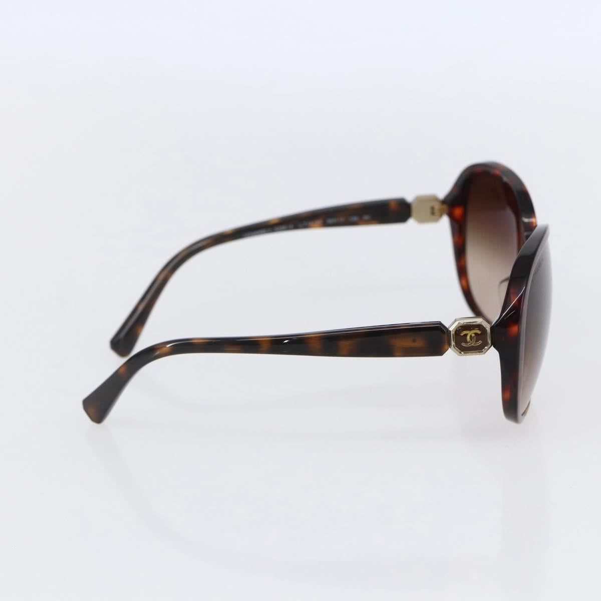 CHANEL Sunglasses plastic Brown CC Auth SW1807